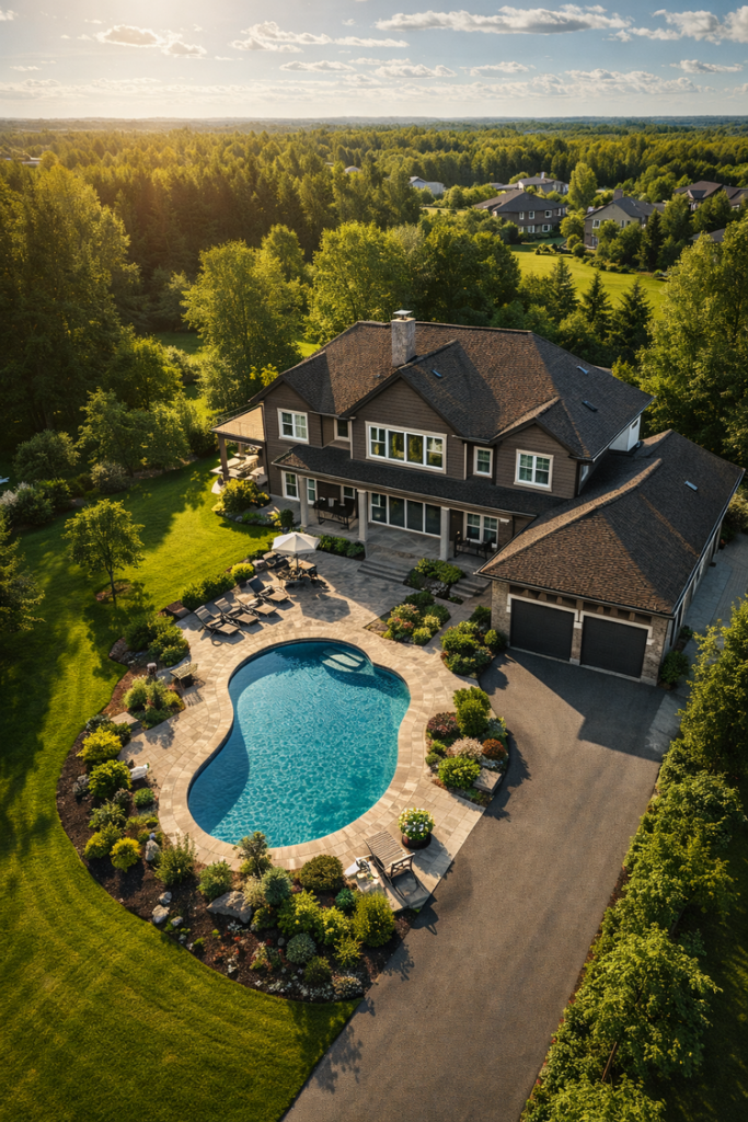 Drone réalisant une prise de vue aérienne